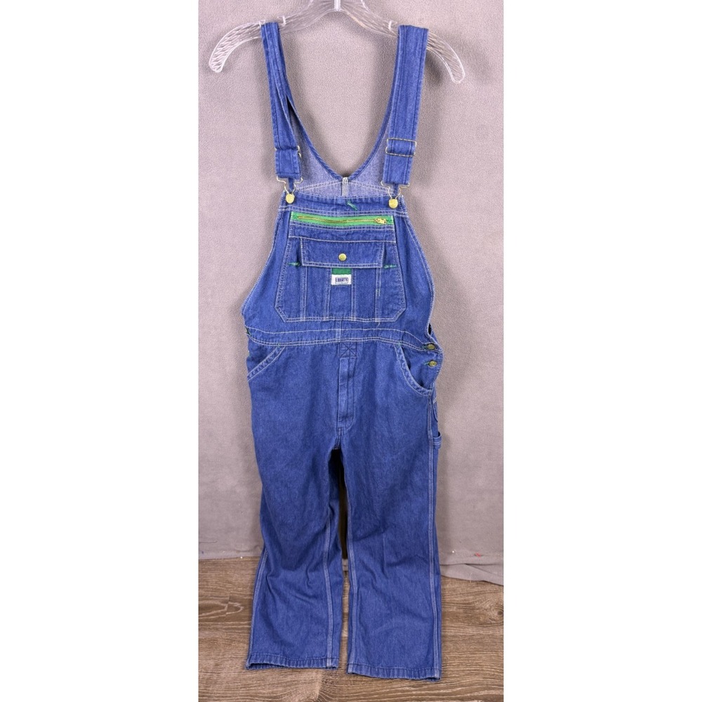 Liberty Overalls Men's 34x30‎ Blue Bibs Workwear Farm Cottagecore